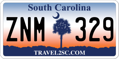 SC license plate ZNM329