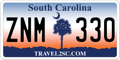 SC license plate ZNM330