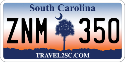 SC license plate ZNM350
