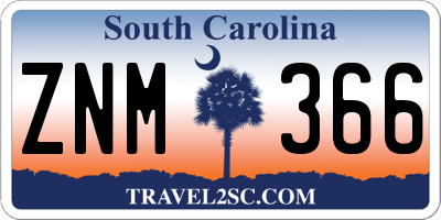SC license plate ZNM366