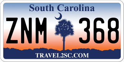 SC license plate ZNM368