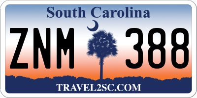 SC license plate ZNM388