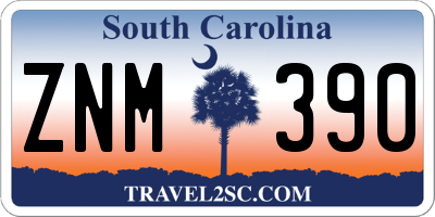 SC license plate ZNM390