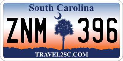 SC license plate ZNM396