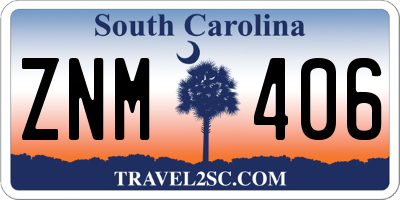 SC license plate ZNM406