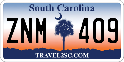 SC license plate ZNM409