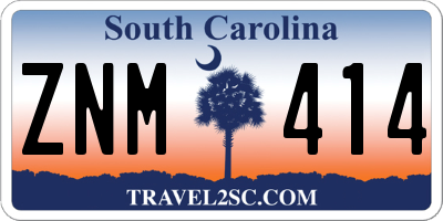 SC license plate ZNM414