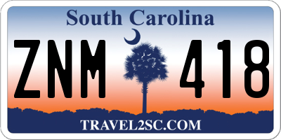 SC license plate ZNM418