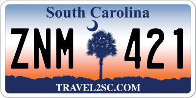 SC license plate ZNM421