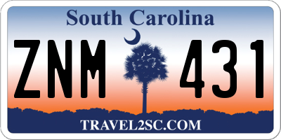 SC license plate ZNM431