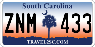 SC license plate ZNM433