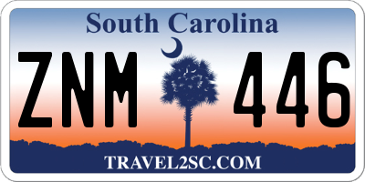 SC license plate ZNM446