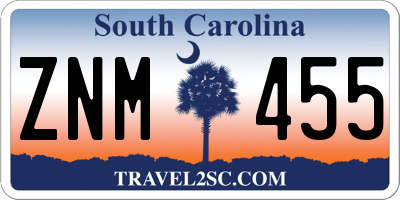 SC license plate ZNM455