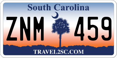 SC license plate ZNM459