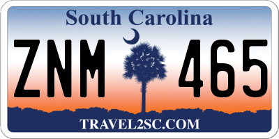 SC license plate ZNM465