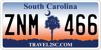 SC license plate ZNM466