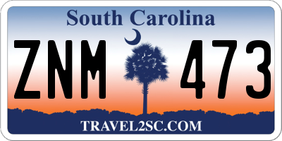 SC license plate ZNM473