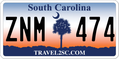 SC license plate ZNM474