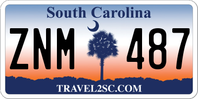 SC license plate ZNM487