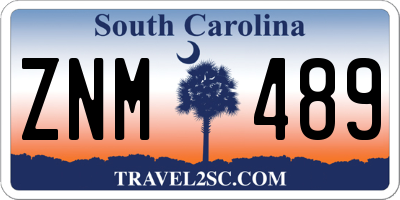 SC license plate ZNM489
