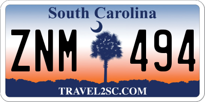 SC license plate ZNM494