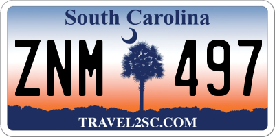 SC license plate ZNM497
