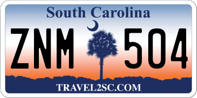 SC license plate ZNM504