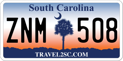SC license plate ZNM508