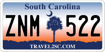 SC license plate ZNM522