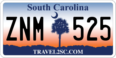 SC license plate ZNM525