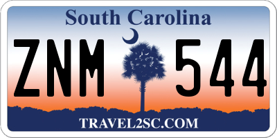 SC license plate ZNM544