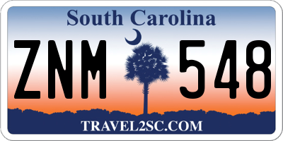 SC license plate ZNM548