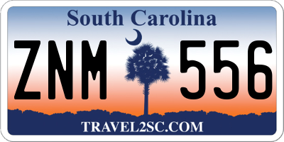SC license plate ZNM556