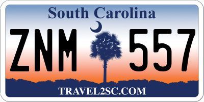 SC license plate ZNM557