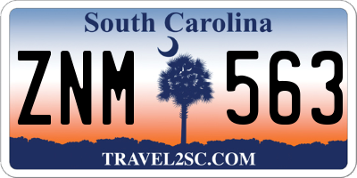 SC license plate ZNM563