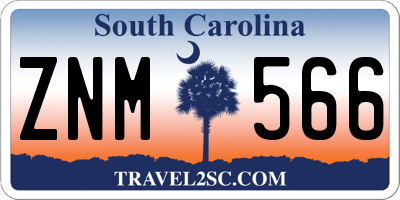 SC license plate ZNM566