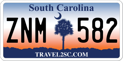 SC license plate ZNM582
