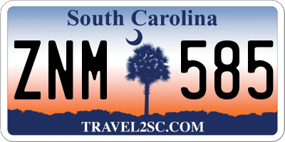 SC license plate ZNM585