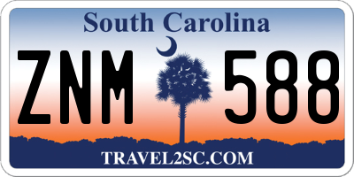 SC license plate ZNM588