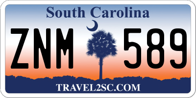 SC license plate ZNM589