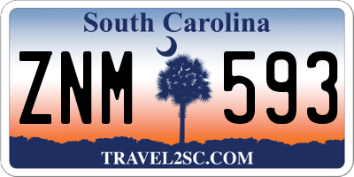 SC license plate ZNM593