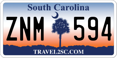 SC license plate ZNM594