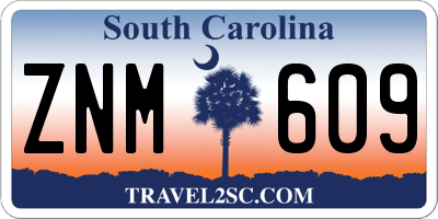 SC license plate ZNM609