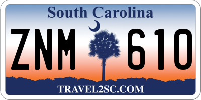 SC license plate ZNM610