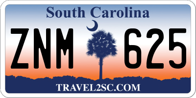 SC license plate ZNM625
