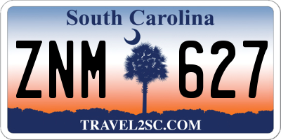 SC license plate ZNM627