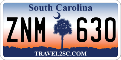 SC license plate ZNM630