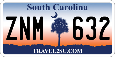 SC license plate ZNM632
