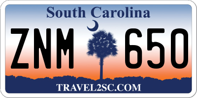 SC license plate ZNM650