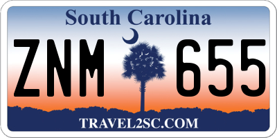 SC license plate ZNM655